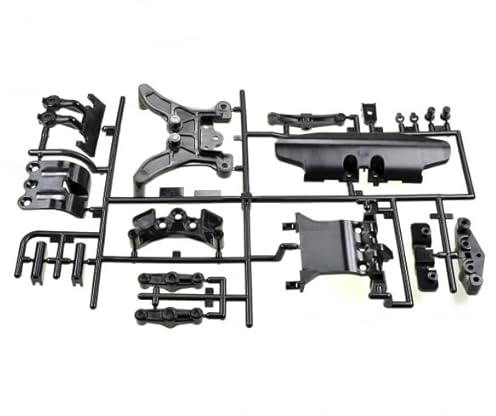 Tamiya 319000562 - TT02B A-Teile Dämpferbrücken vorne/hinten, S, Schwarz