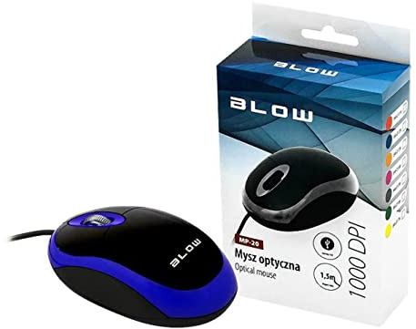 Blow Mouse Ottico USB MP-20 7 USB Cavo 1,1 m Illuminazione Colori (Blu)