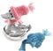 SILBERKANNE Spardose Ente Rosa und Blau H 13 cm Premium Silber Plated edel versilbert