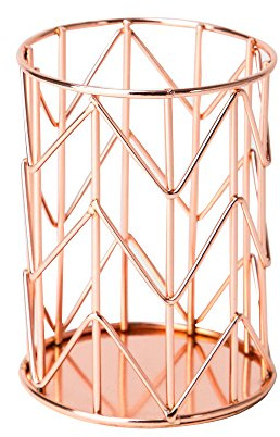U Brands Pencil Cup, Rose Gold Wire Metal - 857U06-24