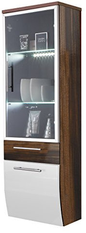 Posseik 5614 91 Hochschrank Santana Walnuss Nachbildung weiß