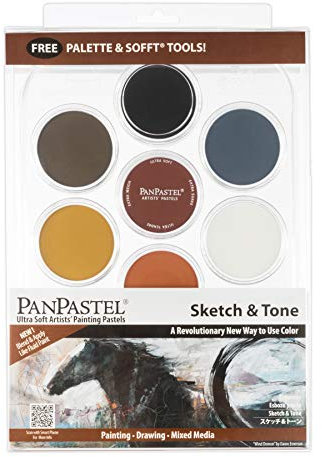 PanPastel Colorfin Sketch & Tone Ultra Soft Artist Pastel Set 9ml 7/Pkg