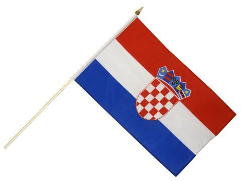 Flaggenfritze Stockflagge Kroatien - 30 x 45 cm