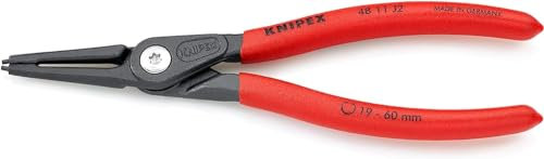 Knipex Precision Circlip Pliers for internal circlips in bore holes grey atramentized, with non-slip plastic coating 180 mm (self-service card/blister) 48 11 J2 SB