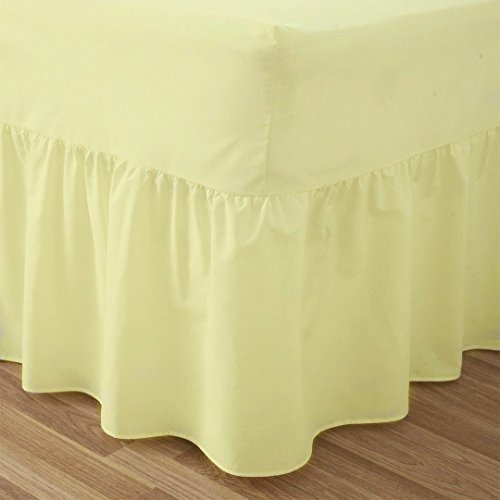 NZ Faltenvolant-Betttuch, 50 % Baumwolle, 50 % Polyester, pflaume, Einzelbett