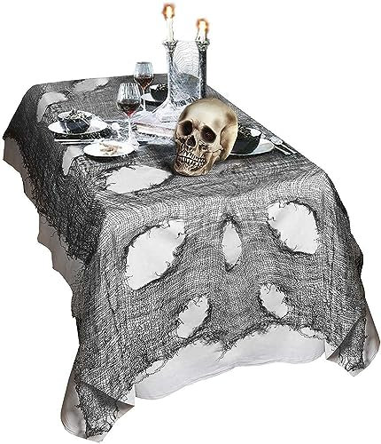 W WIDMANN MILANO Party Fashion 01377 - Horror Deko Stoff, Größe 60 x 300 cm, Tischdecke, Dekoration, Horror, Halloween, Mottoparty