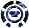 BIKE-label Tankdeckel-Pad 3D Blitz Purple Blue Tank-Schutz kompatibel für Yamaha Tank 630001