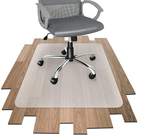 OfficeMarshal Bodenschutzmatte für Hartböden jeder Art - bewährte Bürostuhl Unterlage für den zuverlässigen Bodenschutz - Unterlegmatte mit wählbarer Größe (90x90 cm)