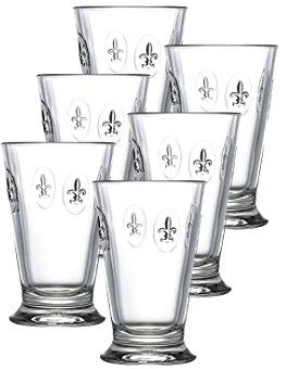 La Rochere Set Of 6, 12-ounce Fleur De Lys Double Old Fashioned Glasses by La Rochere