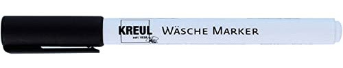 KREUL 90420 - Wäschemarker, schwarz, permanente und wasserfeste Tusche zum Kennzeichnen von fast allen Textilien, wasch- und kochfest