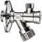 Schläfer 4372019 | Rubinetto Sottolavabo a Squadra in Ottone con Filtro 3/8 e Valvola di Chiusura 1/2- 3/8 per Lavabo Bagno, Bidet e Cucina, Finitura Cromata