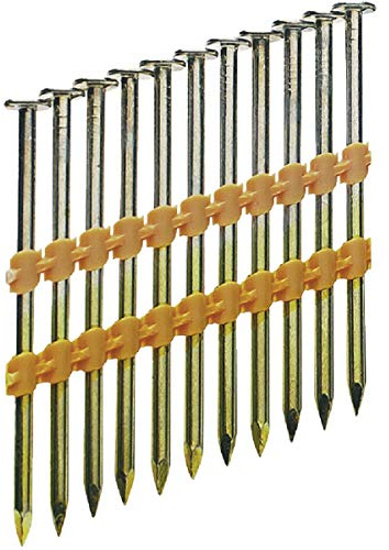 Grip-Rite GR408HG1M 3 x .120, 21-Degree Plastic Strip Round Head Framing Nails, Ring Shank, Galvanized, 1M Plastic Tub (1000 Count)