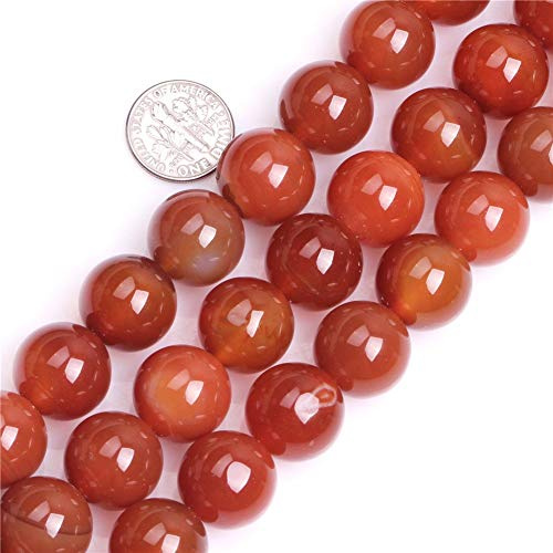 SHG Store 16mm Round Red Carnelian Beads Strand 15 Inch Jewelry Making Beads