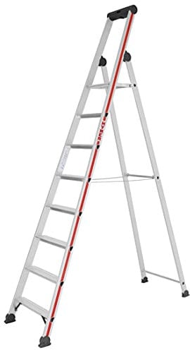 Hymer Step Ladder with Platform, 8 Tread Steps, 402608
