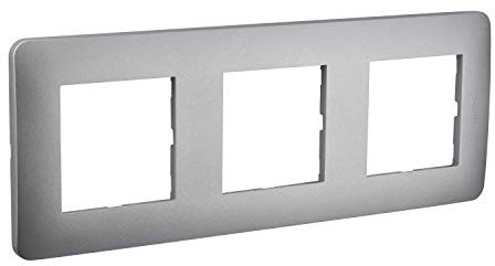 Plaque electrique - Interrupteur pour prise - Prise interrupteur electrique - plaque plastique - prise murale - Prise avec interrupteur - Gamme Casual - Plaque TrIPle Silver - Debflex