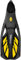 Aqua Speed - Schwimmflosse / Tauchflosse INOX (grau/gelb, 44/45)