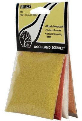 Blumenbeutel 4er Set Woodland Scenics T48 Streumittel für Dioramen Landschaftsgestaltung Modellbahn Spur Z N TT H0 0 G