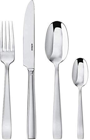 Sambonet 62512-81 Flat-Set di Posate da Tavola Monoblocco in Acciaio Inox 18/10, per 6 Persone, 24 Pezzi: 6 forchette, 6 cucchiai, 6 coltelli, 6 cucchiaini da tè