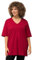 Ulla Popken T-shirt V-ausschnitt, Camiseta para Mujer, Rojo (Mohn), 58-60