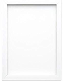 Gebürsteter Weiss Bilderrahmen/Foto-/Posterrahmen - Bruchsicheres Plexiglas aus Styrol für hohe Klarheit - 19mm breit und 15mm tief - A4 Größe.