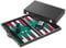 Philos 1722 - Backgammon Filzinlet grün-weiß-rot, groß, Koffer Kunstleder