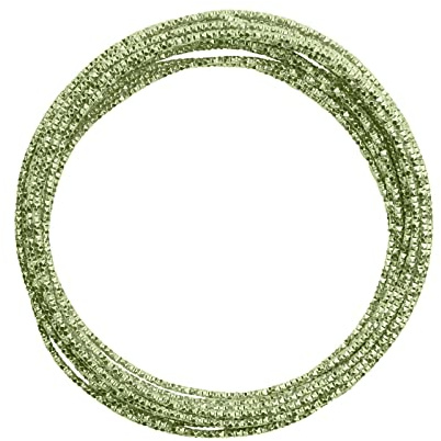 Vaessen Creative 24266-008 Aludraht Prägung Rund Schmuck 2 mm x 5 m, Biegsam Schmuckdraht, Aluminium, apfelgrün, 500 x 0.2 x 0.2 cm