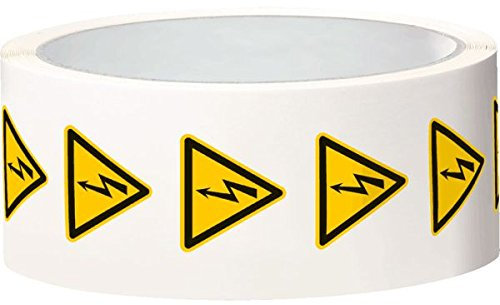 LEMAX® Warnschild Warnung vor elektrischer Spannung,ASR/ISO,Folie,SL 25mm,500/Rolle