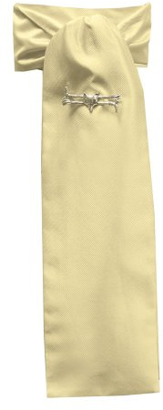 Equetech Plain Jacquard Riding Stock - Cream, Regular