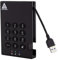 Apricorn 1 TB Aegis Schloss mit Zahlenkombination zum Verschlüsseln Einer USB 3.0 256-Bit AES XTS tragbaren, externen Festplatte 500 GB, schwarz