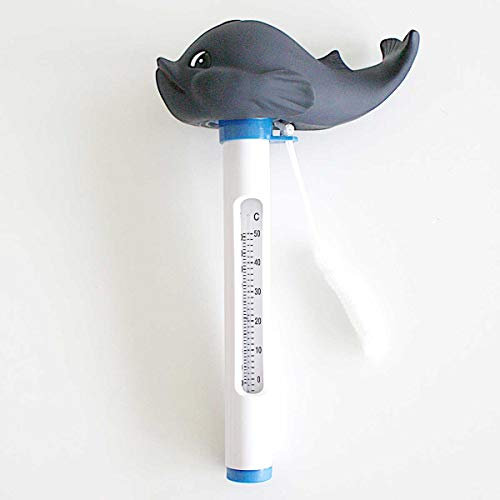 bevo Vertriebs GmbH Pool Thermometer schwarzer Wal, ca. 21,5 cm H | PO-0181035 | 4260353191336