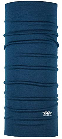 P.A.C. Merino Wool Navy Multifunktionstuch - Merinowoll Schlauchtuch, Halstuch, Schal, Kopftuch, Unisex