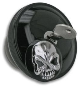 Tankdeckel belüftet mit Totenkopf Schloss Kompatibel mit Fur Harley Davidson 97-up