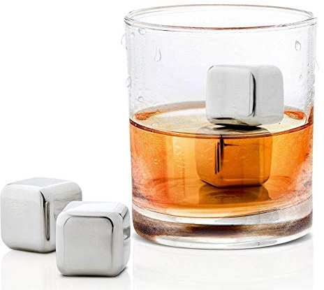 blomus 63539 Eiswürfel Lounge, Edelstahl poliert, 2.5 x 2.5 x 2.5 cm, 4 Einheiten