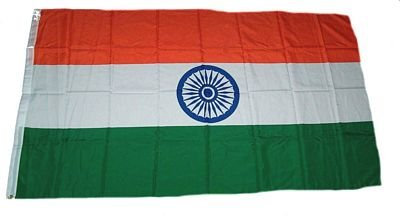 Flaggenking Indien Flagge/Fahne, Weiß, 150 cm x 90 cm