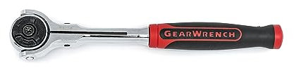 GearWrench Trinquete rotatorio de doble material de 72 dientes de 1/4 pulgadas, 6-3/4 pulgadas - 81224
