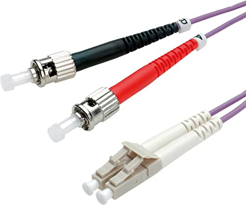 ROLINE LWL-Kabel 50/125µm OM4, LC/ST, violett, 3 m