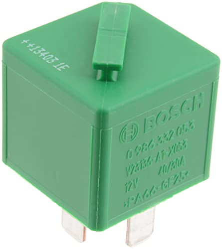 BOSCH 0986332053 Changeover Mini Relay - 5 Pins, 12V, 40/30A; Resistor; with T-bar Mount - Single