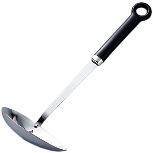 Louche ovale bec verseur inox 5,5x9,5x22cm KOHBEC Japon