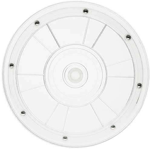 PrimeMatik - Manuelle rotierende drehteller 20,3 cm transparent