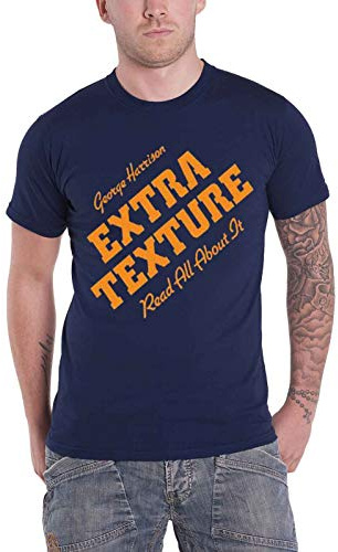 George Harrison T Shirt Blue Extra Texture Read All About It Official Mens XL