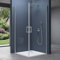 Sogood Eck-Duschkabine Eckdusche Ravenna24K 85x85x195cm Duschabtrennung ESG-Sicherheitsglas Klarglas inkl. beidseitiger Easy-Clean-Beschichtung Hebe- und Senkmechanismus