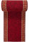 Carpeto Rugs Läufer Teppich Flur - Modern Muster - Rückseite aus Gummi Anti-Rutsch - Kurzfloor Teppichläufer nach Maß - Gel-MAX Kollektion Weinrot 100 x 675 cm