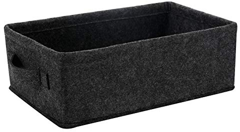 Short Storage Baskets Small Rectangle Basket Storage Bins Organizer for Candles Controls Remotes DVDs Board Games Seasonal Items Keepsakes Storage Basket