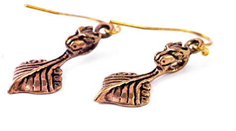 Wikinger Ohrringe 3.4 cm Drachenschiff Ohrhänger Bronze