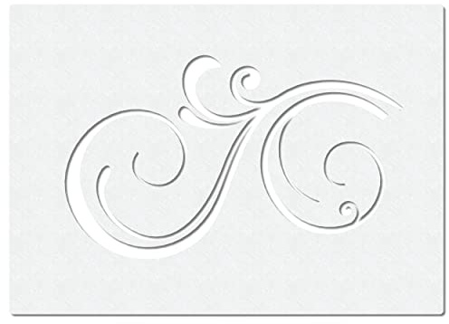 Herterich Products Airbrush Schablone für Ranke Barock Style | Tattoo und Graffiti Stencil Vorlage | Präzises Design | Wiederverwendbar und Lösemittelresistent