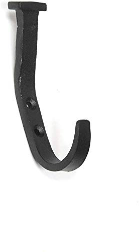 Wandhaken Garderobenhaken Mantelhaken, Eisen geschmiedet mit typischer schwarzer Zunderschicht