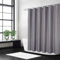 LinTimes Lino extra lungo come il lino, 240 g/mq, Tenda da Doccia per box Bagno Pesante con Ganci, Tessuto Lavabile per Hotel, Grigio 218 x 198 cm