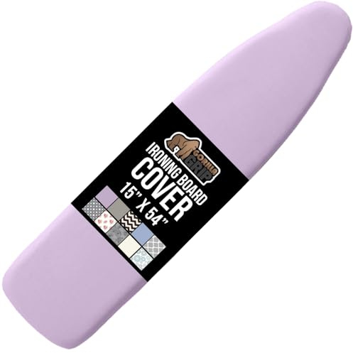 GORILLA GRIP Padded Ironing Board Cover, 15x54 Light Purple
