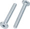 HEXATON Tornillos Mecánicos M6 x 30 mm – 50 Piezas – Cabeza Plana con Hexágono Interior – Acero Galvanizado Blanco – Rosca Métrica Completa