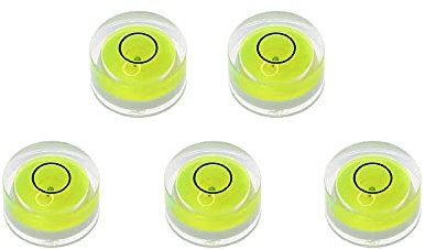 5pcs Round Bubble Level Mini Spirit Level Bullseye Level Measurement Instrument (10 X 6)